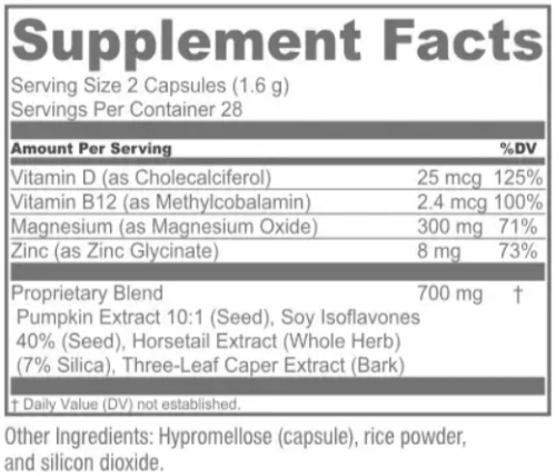 BladderGenix Supplement Facts