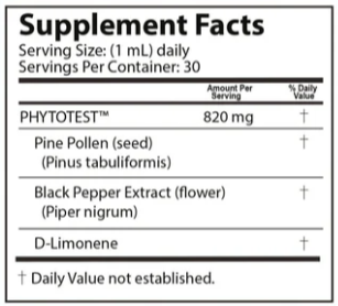 PhytoTest Supplement facts