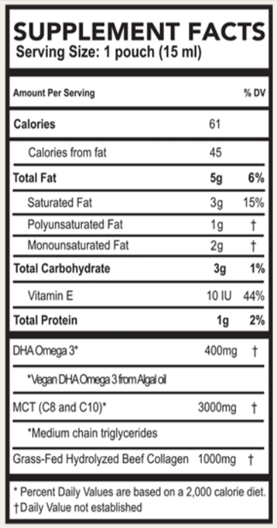 Everbella Complete Collagen Plus Supplement Facts