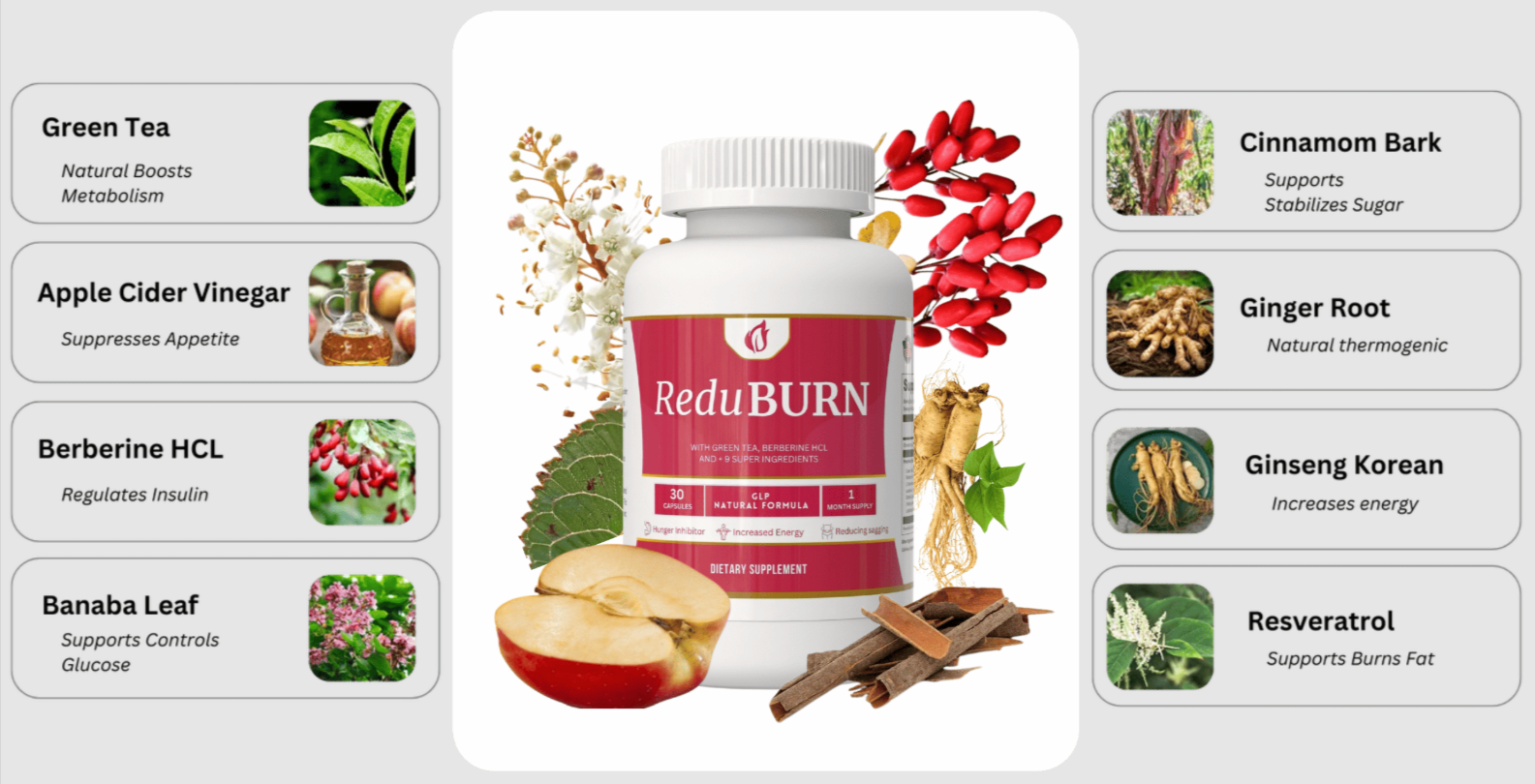 ReduBurn Ingredients